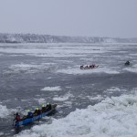 Objectif : aller jusqu'à la boué (qu'on ne voit pas) puis traverser vers l'autre rive