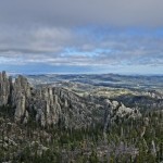 Rando vers la little devil's tower avec les cathedral spires en bas