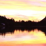 Coucher de soleil sur le ferry vers Salt Spring Island